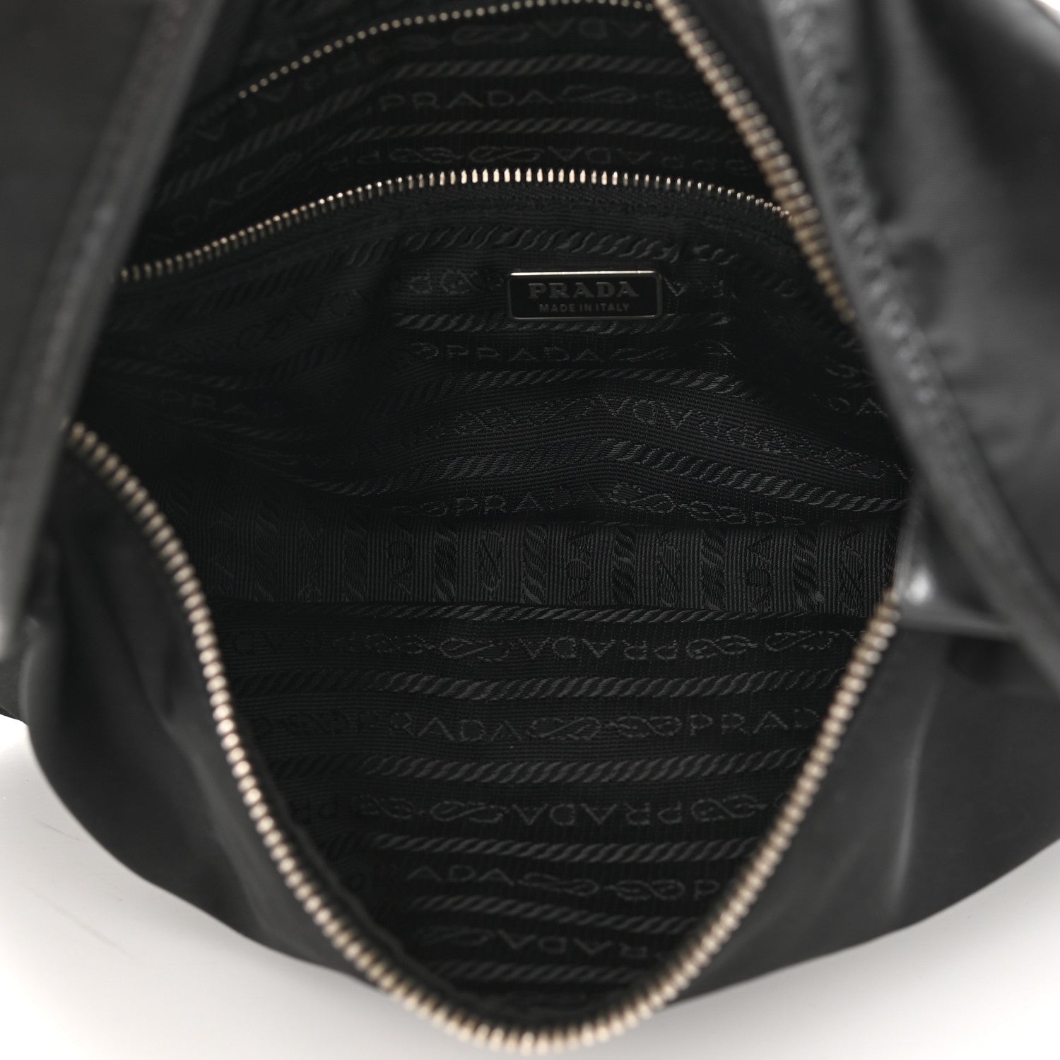 Prada Tessuto Nylon Saffiano Hobo Black 5 of 10