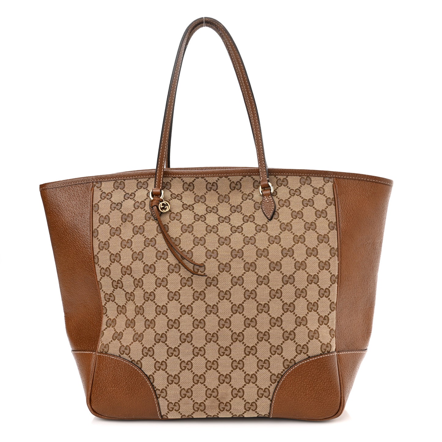 Monogram Medium Bree Zippered Tote Beige Tabacco