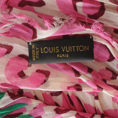 Louis Vuitton Cotton Leopard Pareo Blanc Corail 6 of 6
