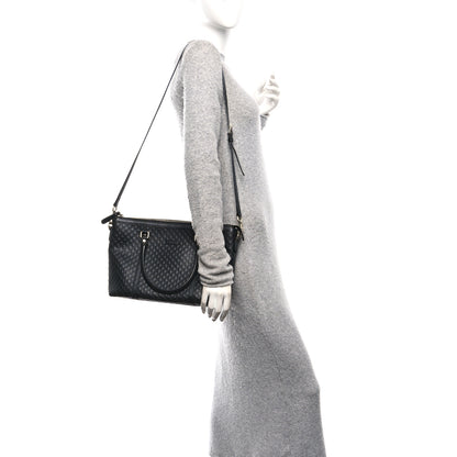 Gucci Soft Microguccissima Small Zippered Satchel Black 2 of 10