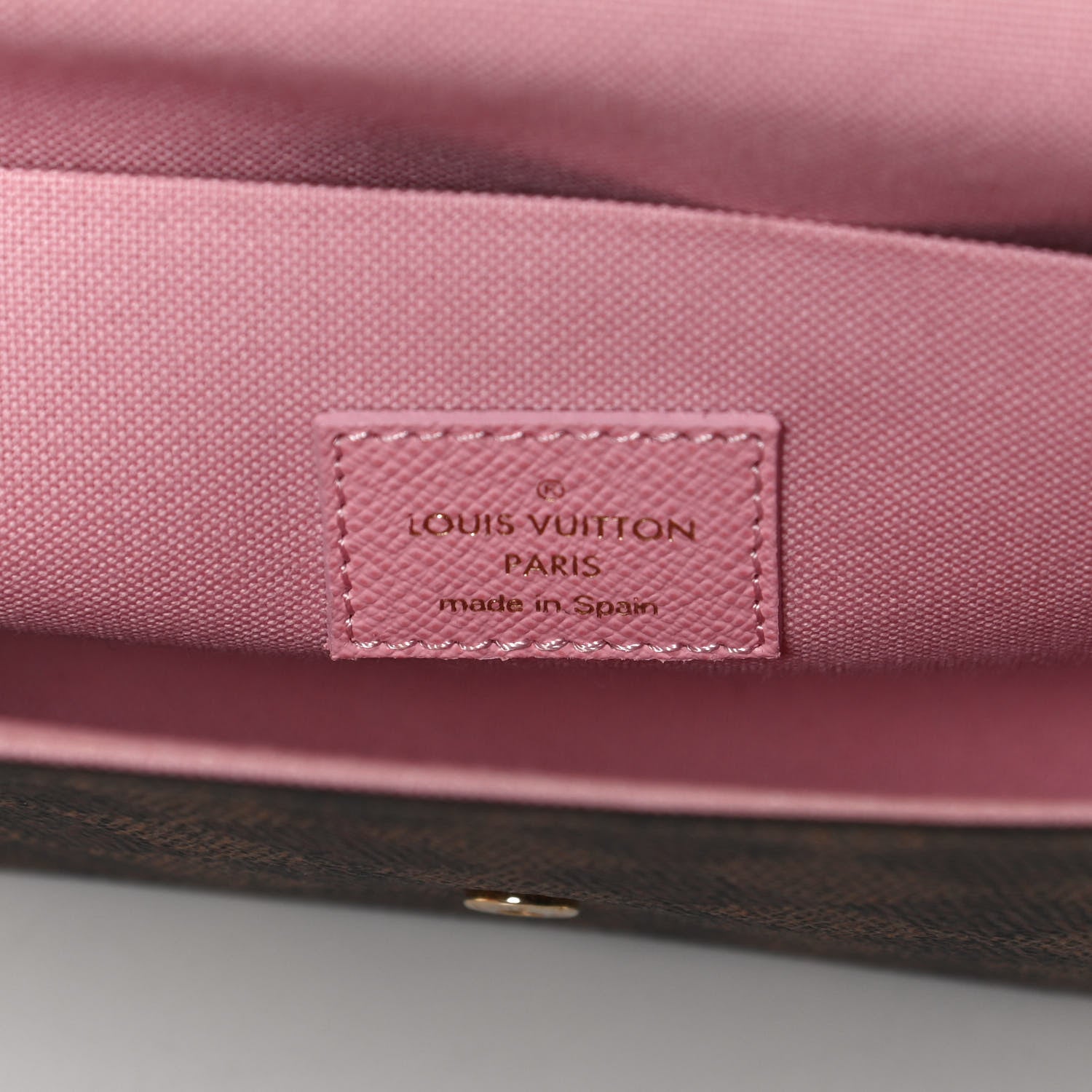 Louis Vuitton Damier Ebene Studded Pochette Felicie Chain Wallet 6 of 12