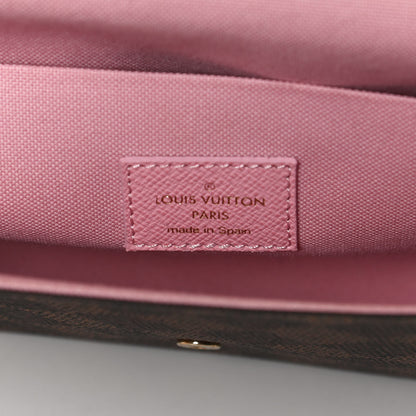 Louis Vuitton Damier Ebene Studded Pochette Felicie Chain Wallet 6 of 12