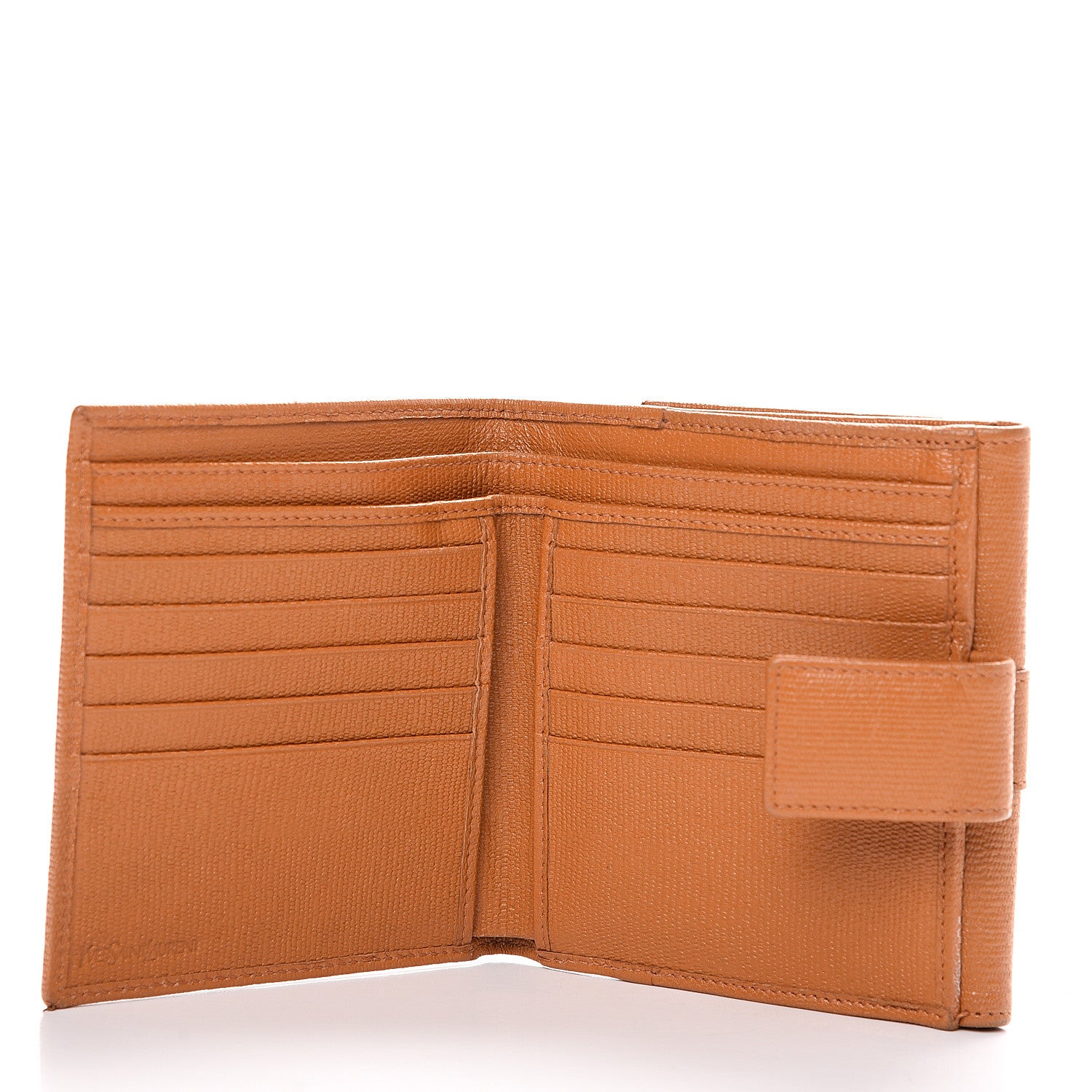 Saint Laurent Coated Calfskin Classic Y Compact Wallet Brown 4 of 12