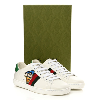 Gucci X DISNEY Calfskin Miro Soft Web Donald Duck Womens Ace Sneakers 36.5 White New Shamarock 9 of 9