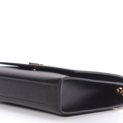 Saint Laurent Grain De Poudre Medium Classic Monogram Kate Satchel Black 7 of 8