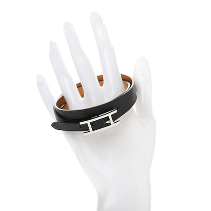 Hermes Chamonix Behapi Double Tour Bracelet T2 Black 2 of 6