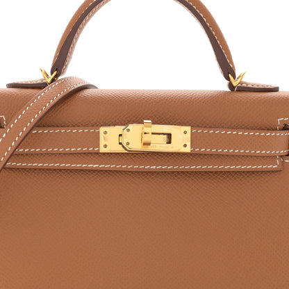 Hermes Epsom Mini Kelly Sellier 20 Gold 8 of 11