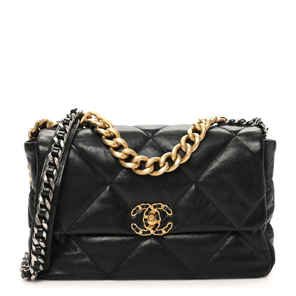Chanel Lambskin Quilted Large Chanel 19 Flap Black 1 of 10