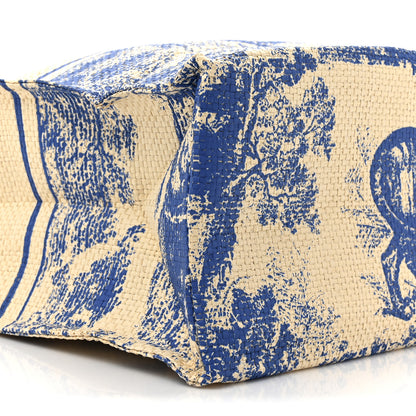 Christian Dior Straw Dioriviera Tote Blue 9 of 9