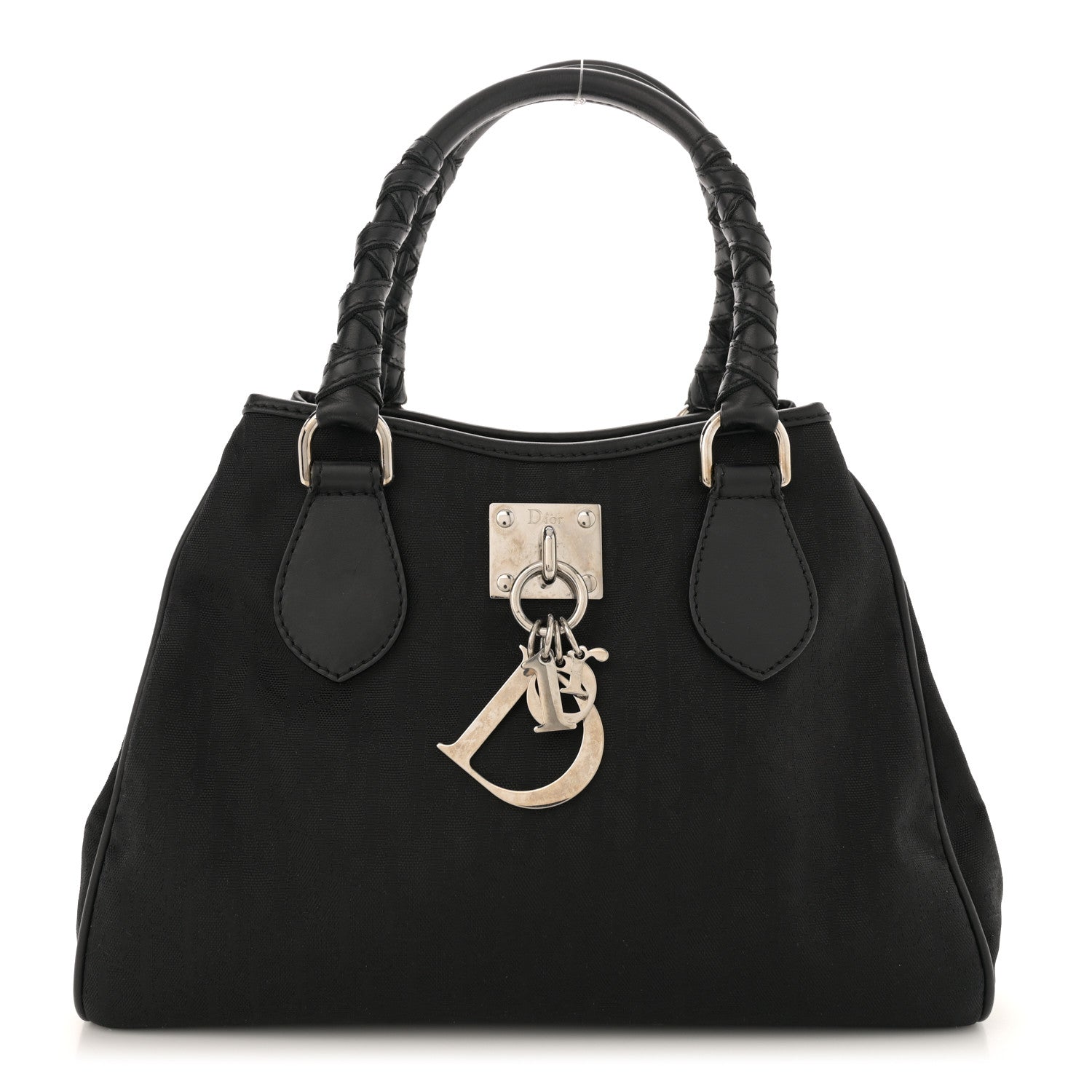 Christian Dior Nylon Monogram Small Lovely Tote Black 1 of 11