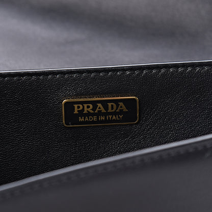 Prada Calf Hair City Calfskin Cahier Bag Granato Black 6 of 9