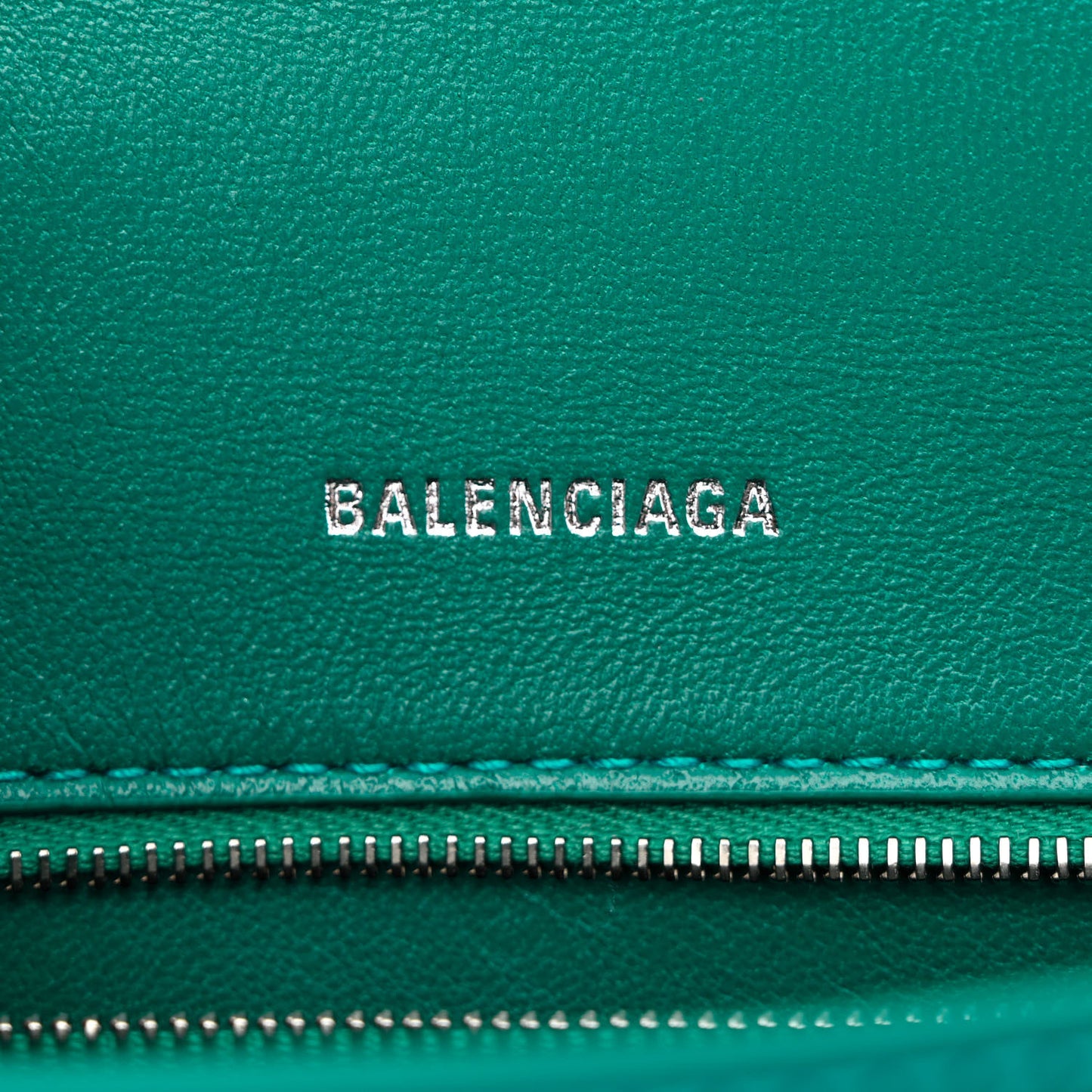 Shiny Box Calfskin Small Hourglass Top Handle Bag Dark Turquoise