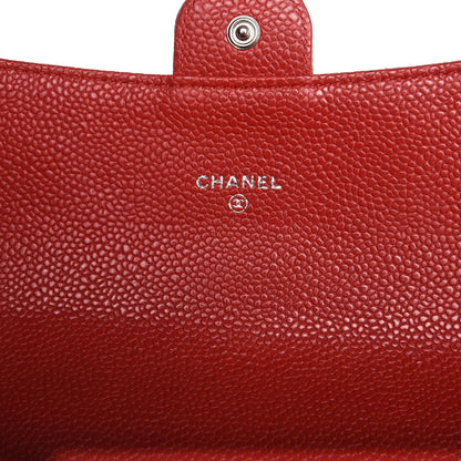 Chanel Caviar Quilted Travel Wallet Red 7 of 10