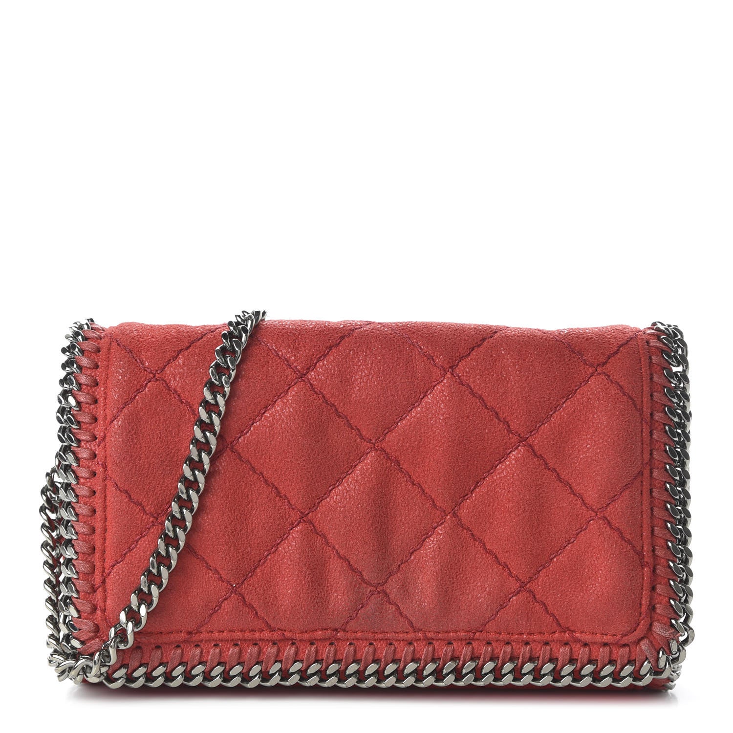 Stella McCartney Shaggy Deer Quilted Falabella Crossbody Bag Red 1 of 9