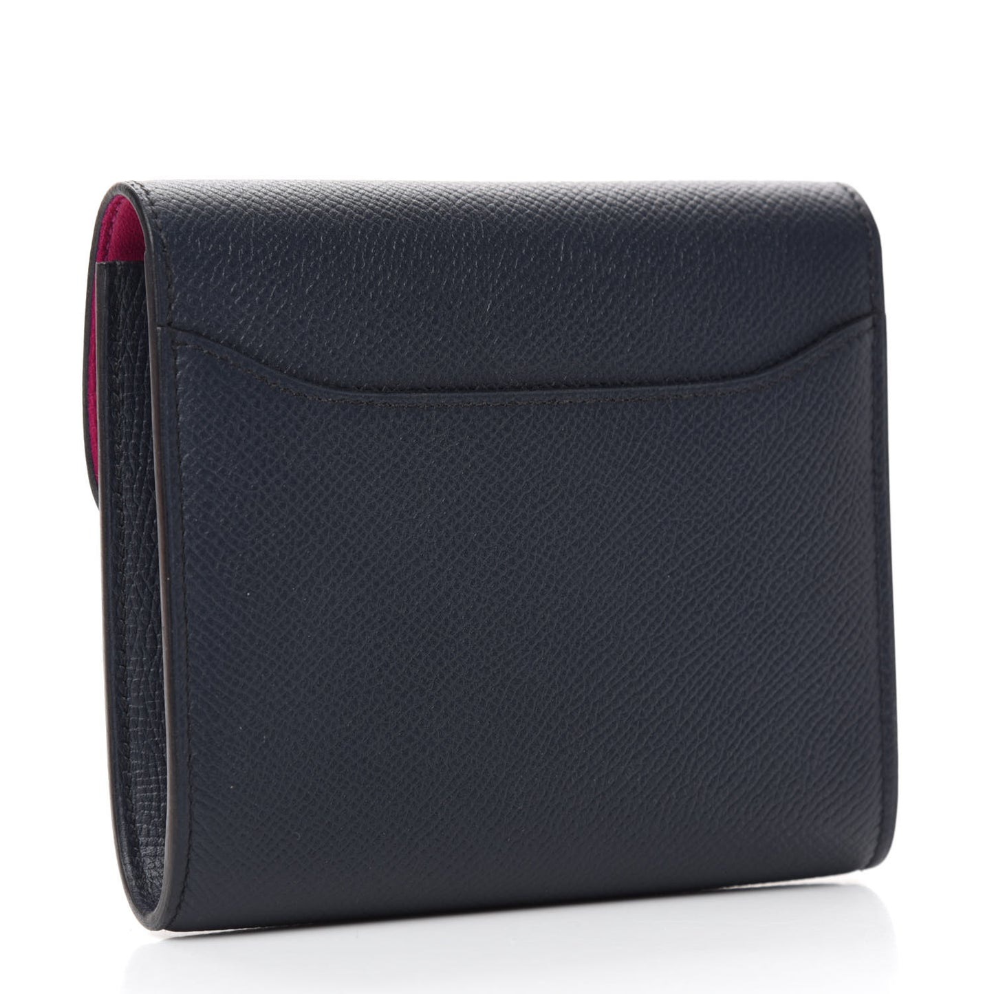 Epsom Constance Short Wallet Bleu Indigo Rose Pourpre