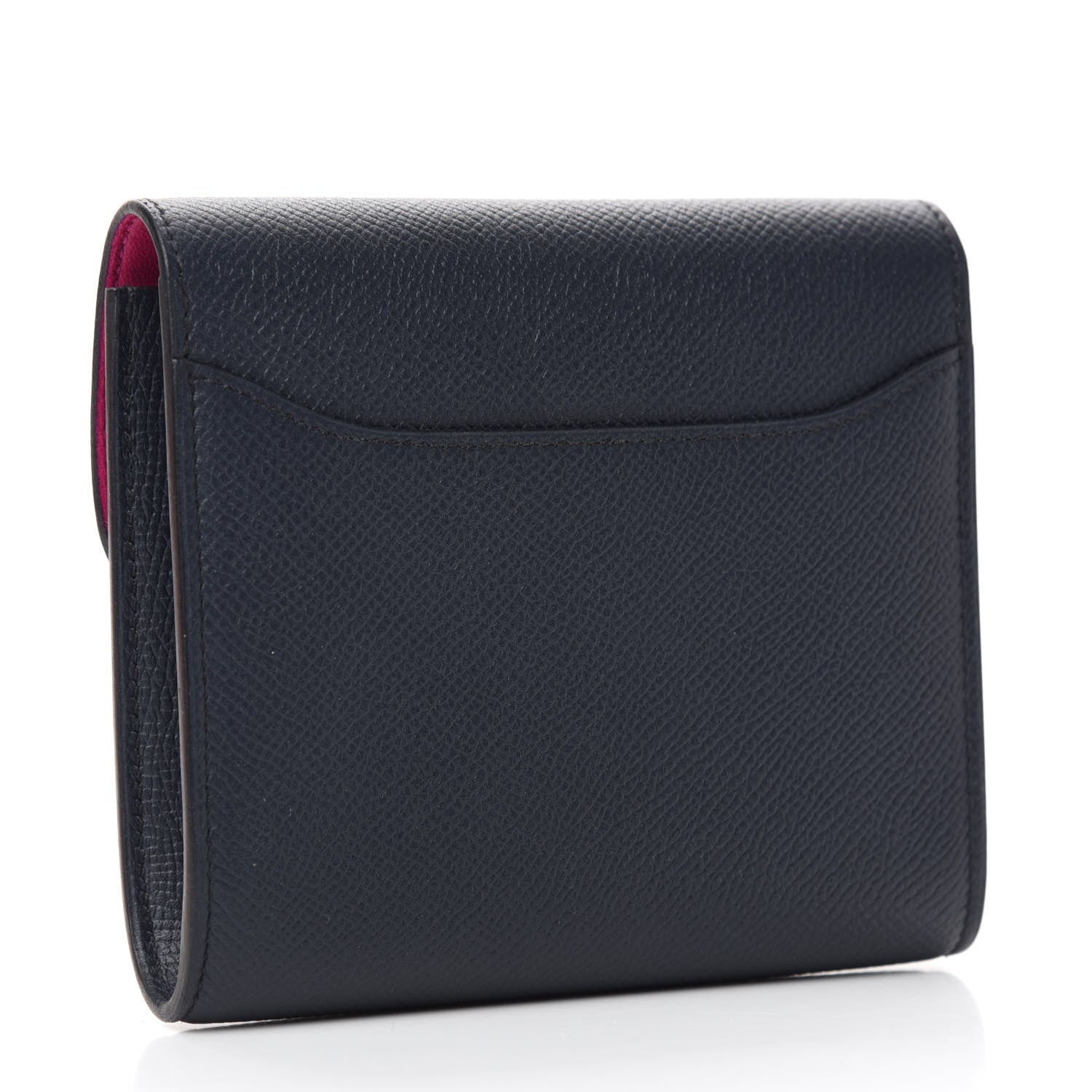 Hermes Epsom Constance Short Wallet Bleu Indigo Rose Pourpre 3 of 7