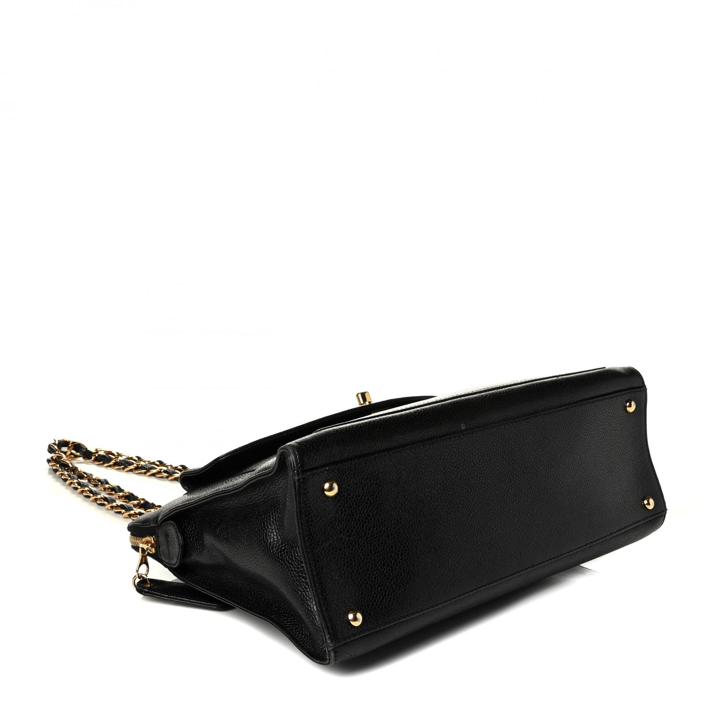 Caviar Flap Shoulder Bag Black