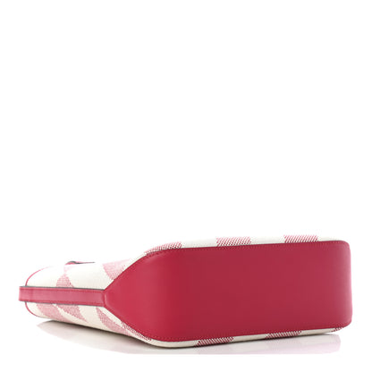 Hermes Swift Toile H Cabas H En Biais 27 Ecru Framboise 3 of 5