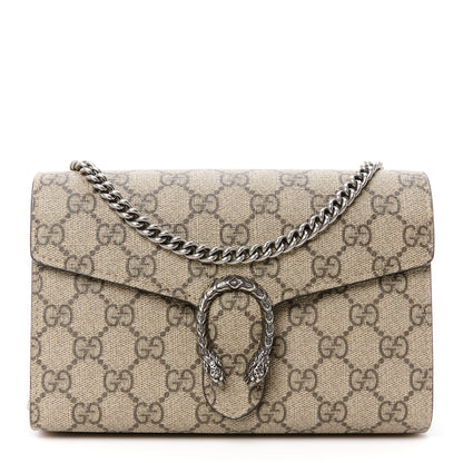 Gucci GG Supreme Monogram Mini Dionysus Chain Wallet Beige Taupe 1 of 10