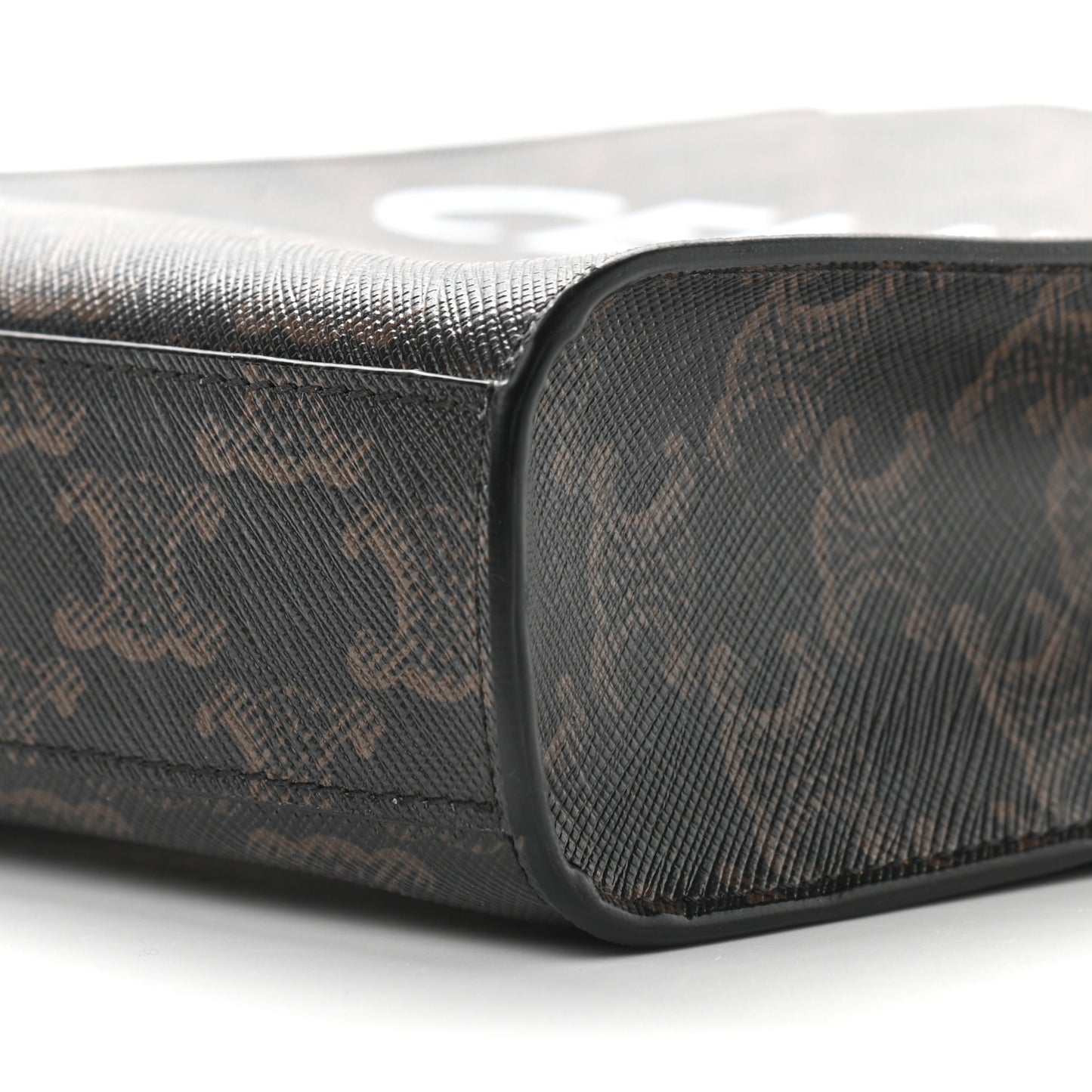 Triomphe Canvas Calfskin Mini Vertical Cabas Tan
