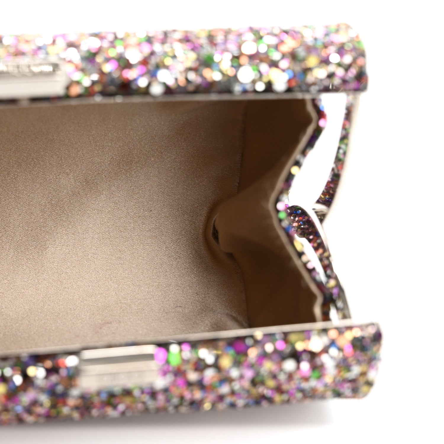 Jimmy Choo Coarse Glitter Kiss Lock Clutch Bubblegum Mix 5 of 12