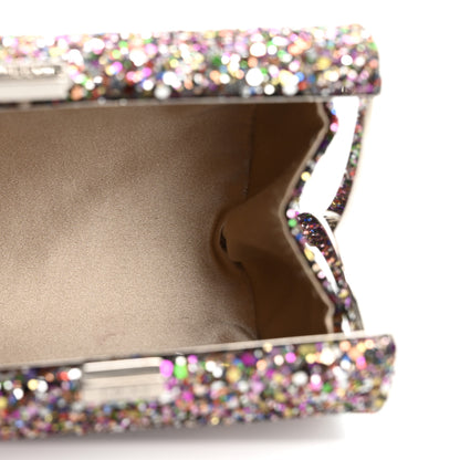Jimmy Choo Coarse Glitter Kiss Lock Clutch Bubblegum Mix 5 of 12