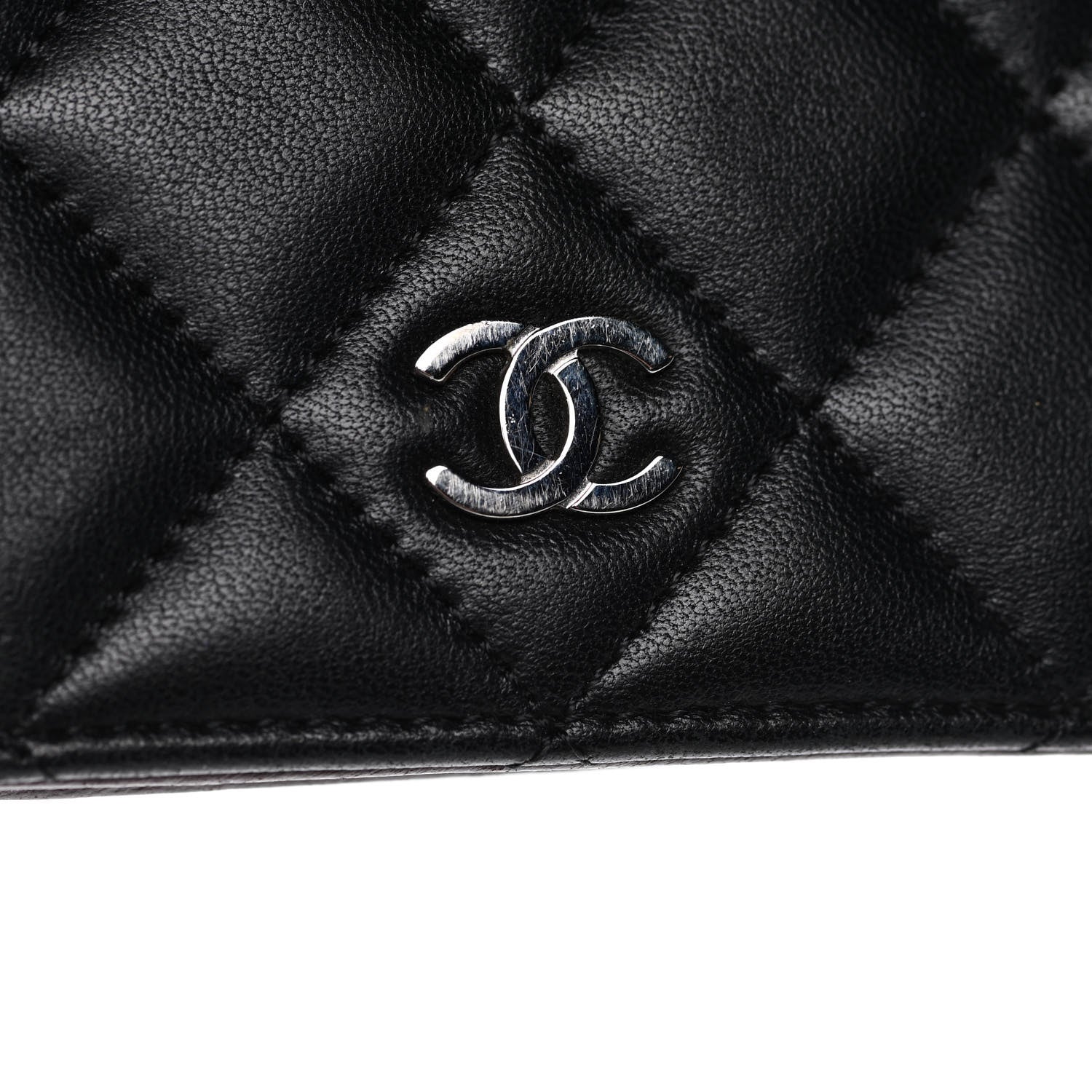 Chanel Lambskin Quilted Yen Wallet Black 9 of 18
