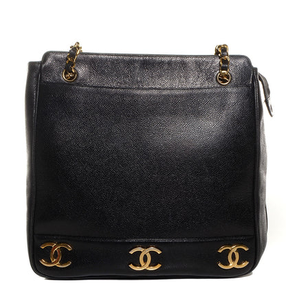 Chanel Caviar CC Shoulder Bag Black 1 of 8