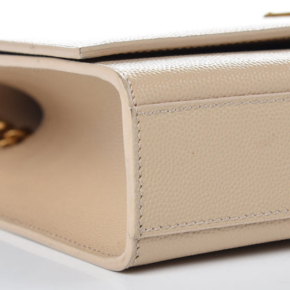 Saint Laurent Grain De Poudre Medium Monogram Kate Satchel Nude Powder 5 of 12