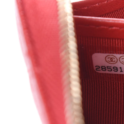 Chanel Caviar Quilted Large Gusset Zip Around Wallet Red 8 of 9