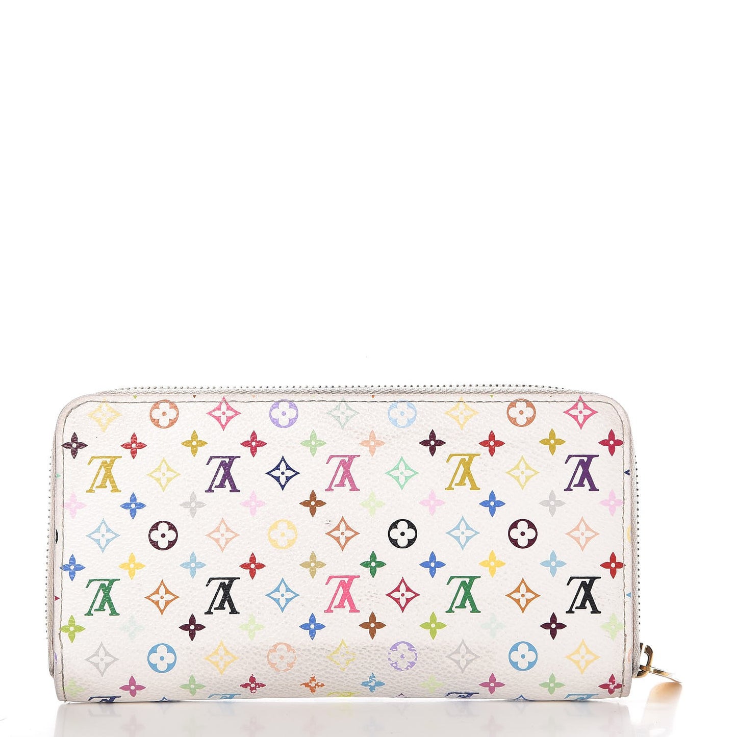 Monogram Multicolor Zippy Wallet White