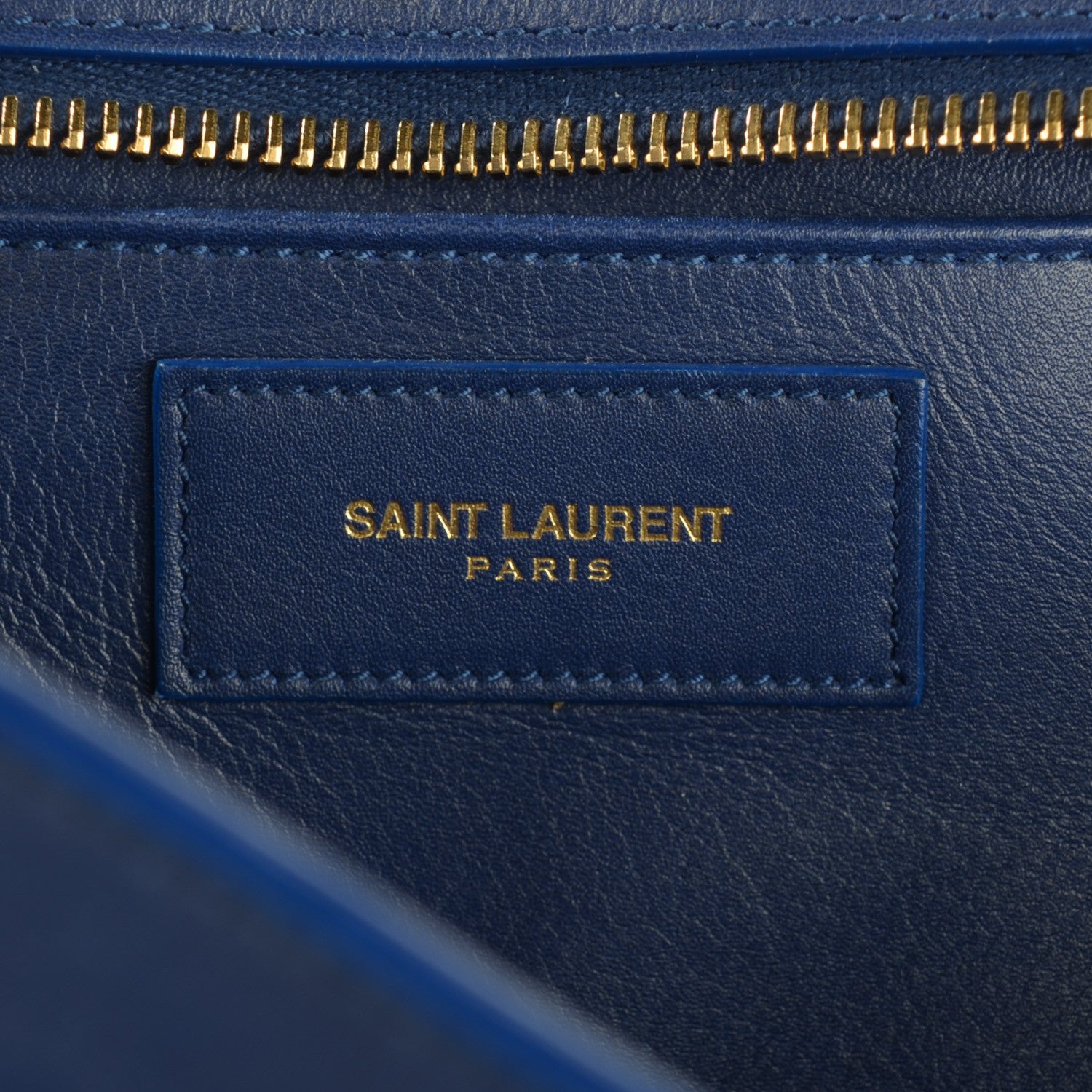Saint Laurent Calfskin Small Classic Y Cabas Navy 6 of 7
