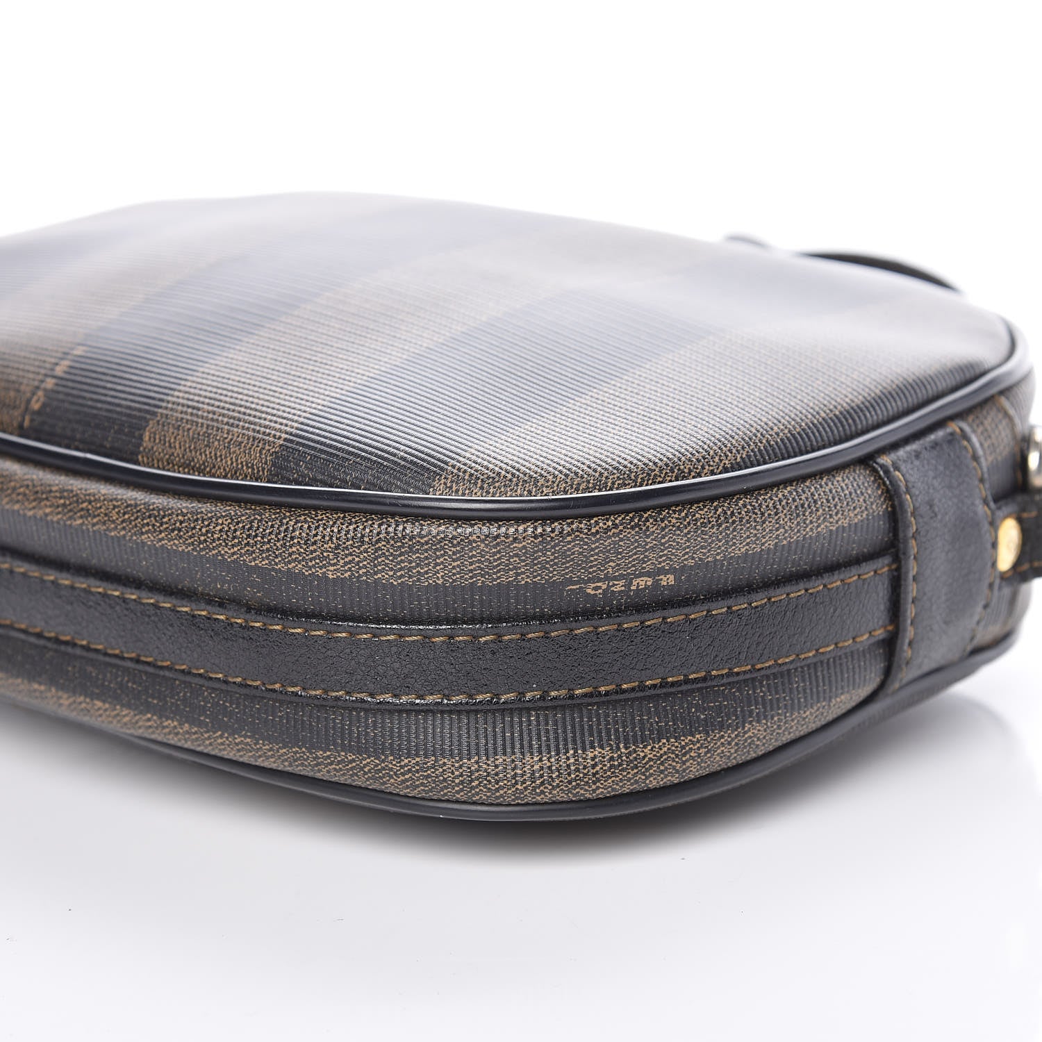Fendi Calfskin Coated Canvas Pequin Crossbody Bag Tobacco 13 of 13