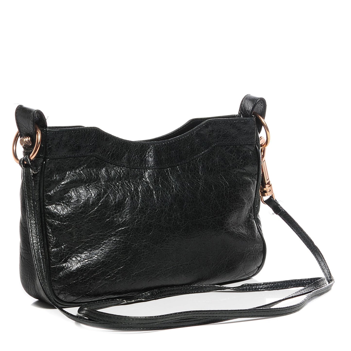 Agneau Giant 12 Rose Gold Hardware Hip Black