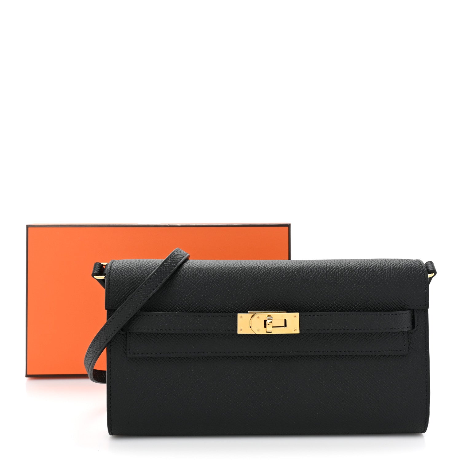 Hermes Epsom Kelly Wallet To Go Black 11 of 11