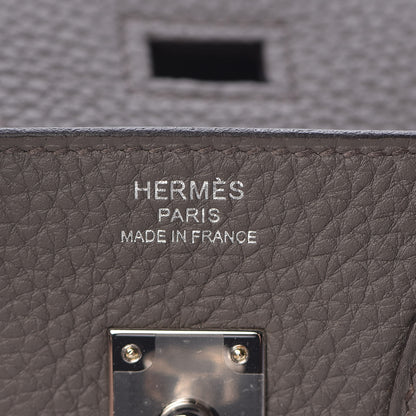 Hermes Togo Birkin 25 Etain 8 of 34