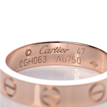 Cartier 18K Pink Gold 3.5mm LOVE Wedding Band Ring 47 4 4 of 4