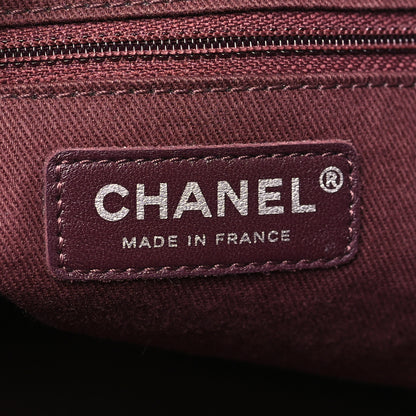Chanel Sheepskin Quilted Medium Trapezio Camera Case Navy 6 of 10