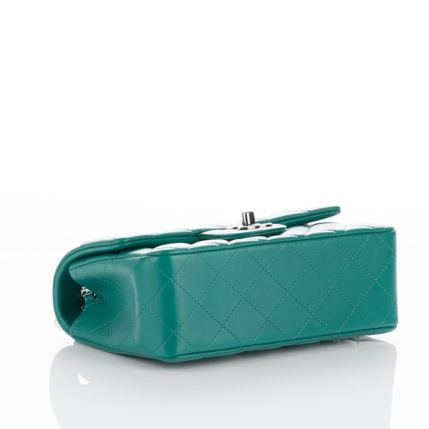 Chanel Lambskin Quilted Mini Rectangular Flap Green 4 of 7