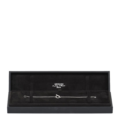 Hermes 18K White Gold Diamond Finesse Bracelet ST 9 of 10