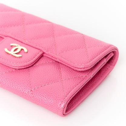 Chanel Caviar Quilted Flap Card Holder Pink 11 of 12
