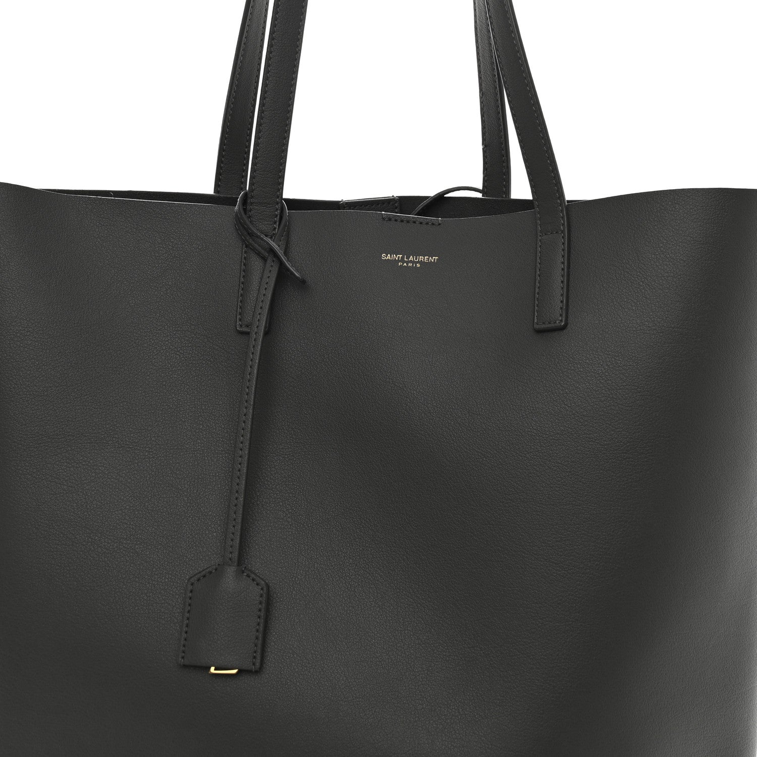 Saint Laurent Calfskin North-South Shopping Tote Storm 8 of 11