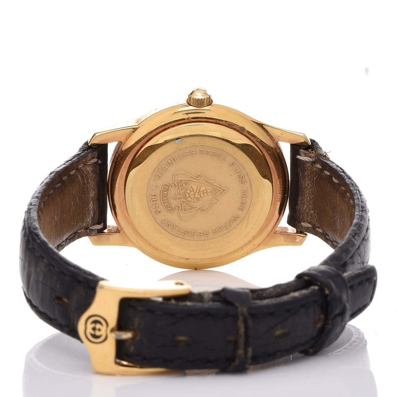 Gucci Stainless Steel Calfskin 27mm 5400L Quartz Watch Black 5 of 11