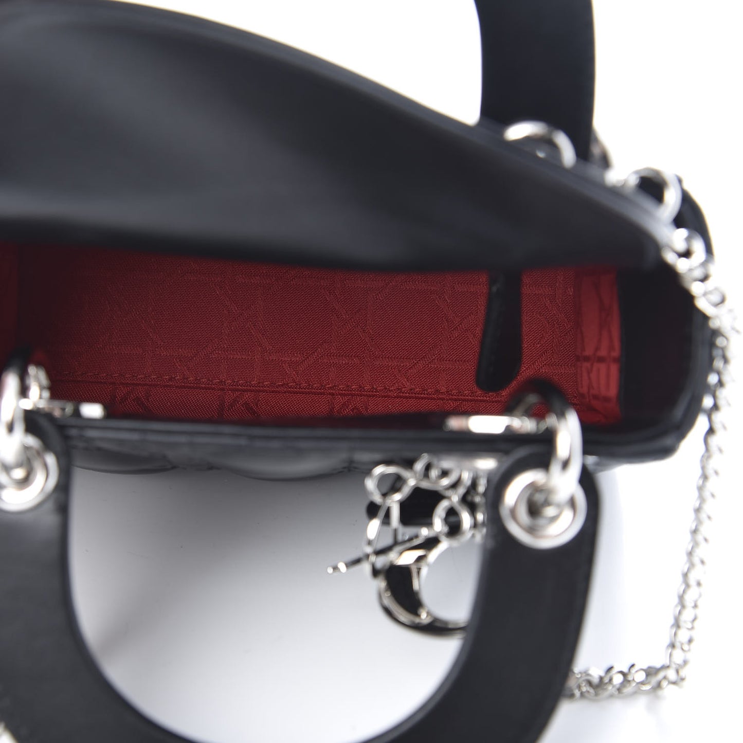 Lambskin Cannage Mini Lady Dior Black