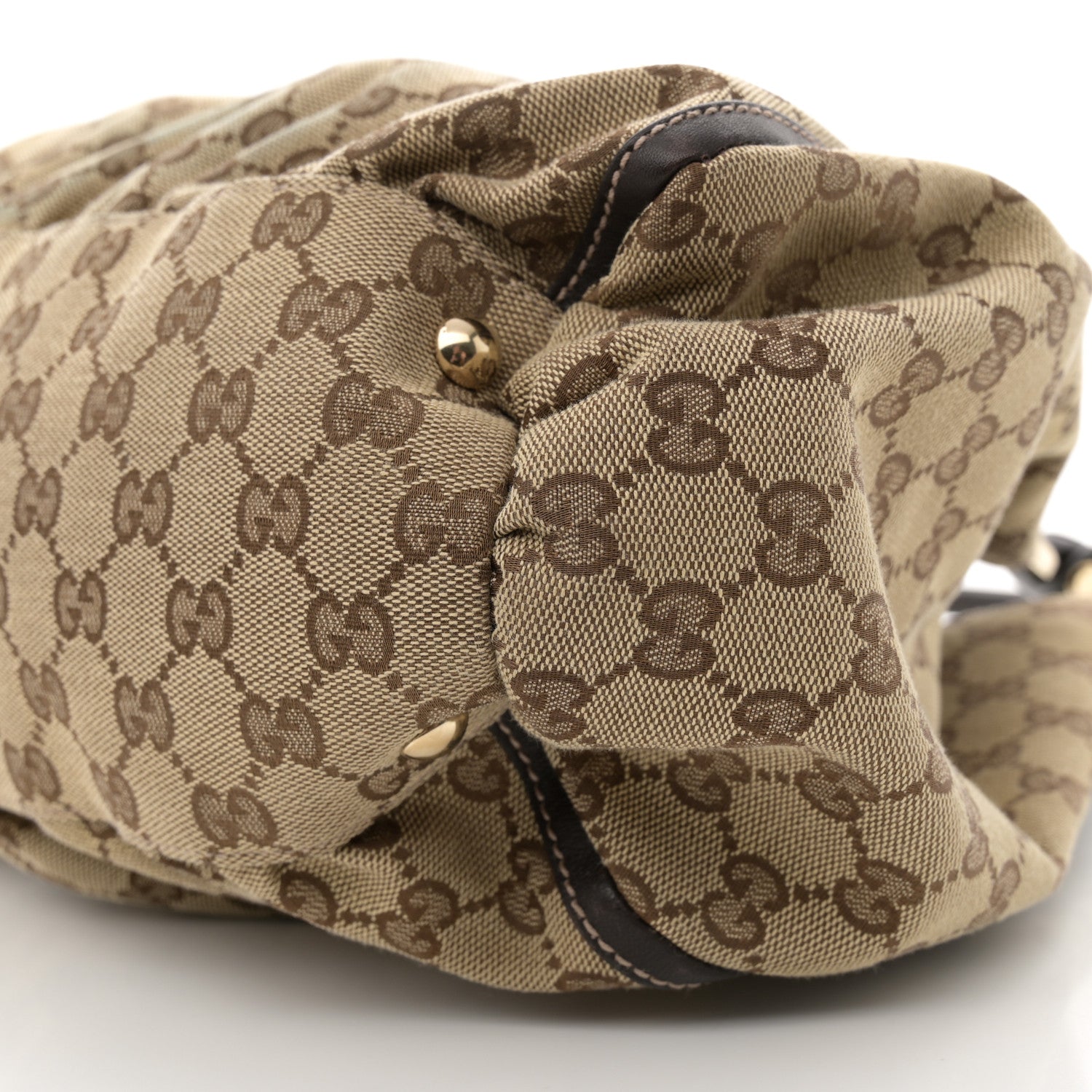 Gucci Monogram Large D Gold Hobo Dark Brown 10 of 13