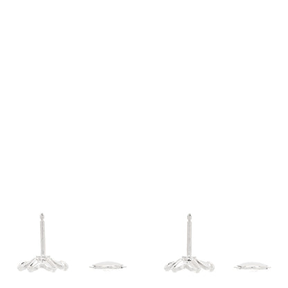 Van Cleef & Arpels 18K White Gold Diamond Mini Frivole Earrings 3 of 4
