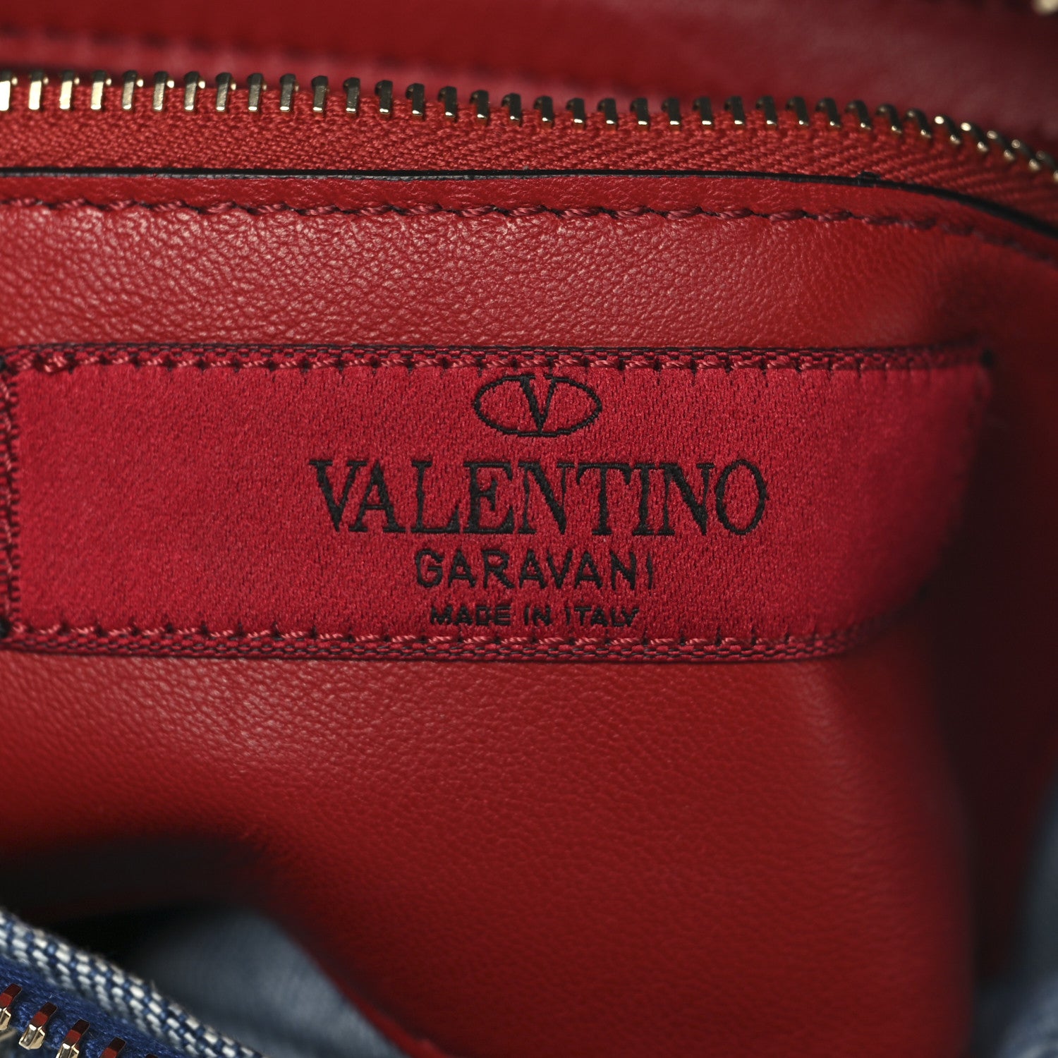 Valentino Garavani Denim Rockstud Spike Belt Bag 95 Denim 6 of 9