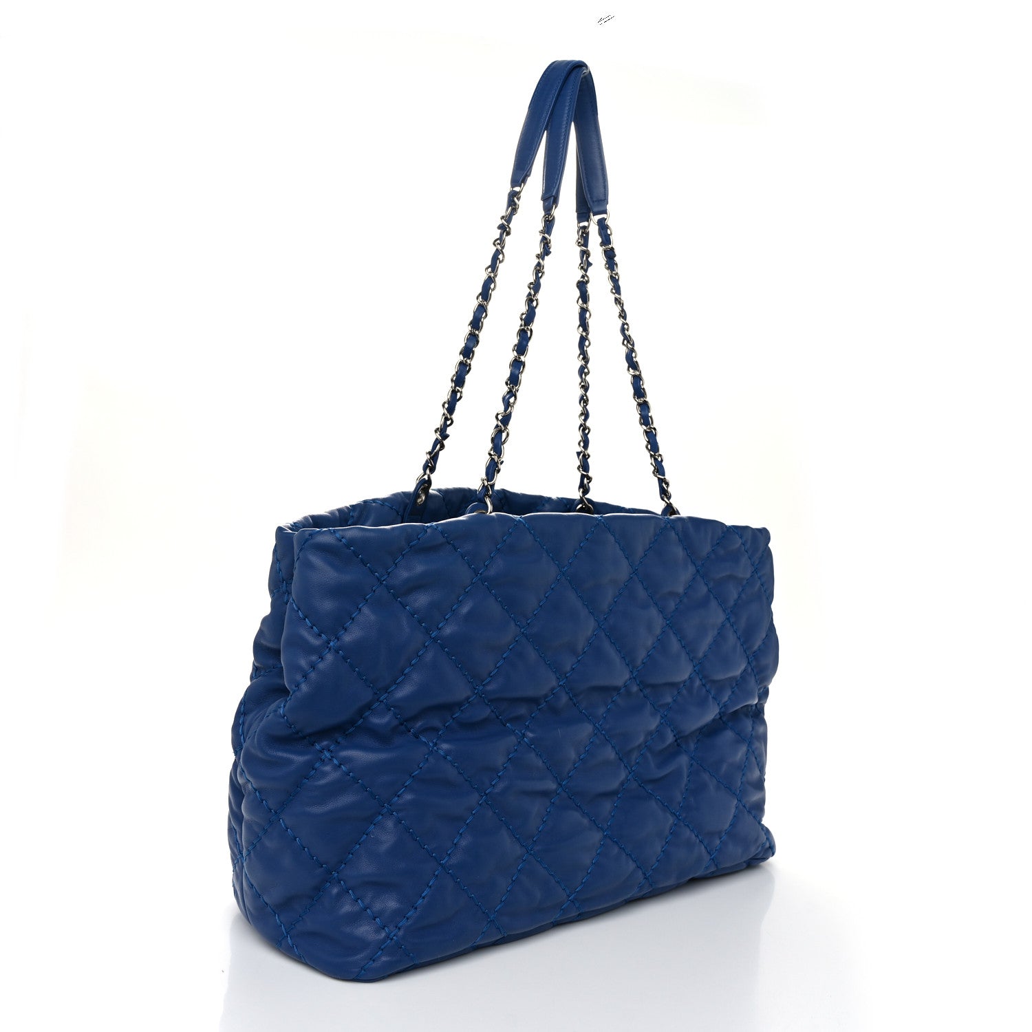 Chanel Calfskin Love Me Tender Large Tote Blue 3 of 12