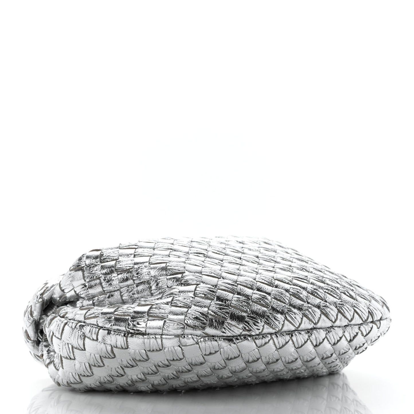 Metallic Nappa Intrecciato Mini Jodie Silver