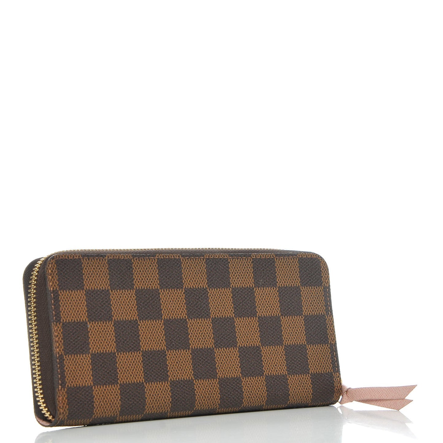Damier Ebene Clemence Wallet Rose Ballerine